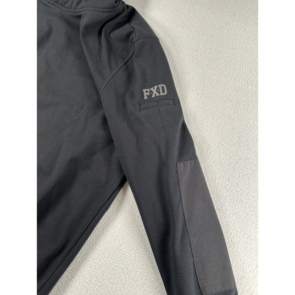 FXD Mens WF1 Bonded Membrane Fleece Hoodie Jumper XL Long Sleeve Workwear Black - Picture 9 of 9